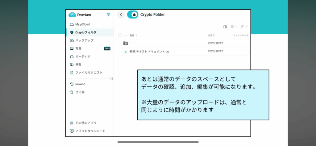 pCloud Encryption暗号化ツール16