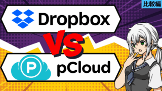 DropboxとpCloud比較記事のサムネイル
